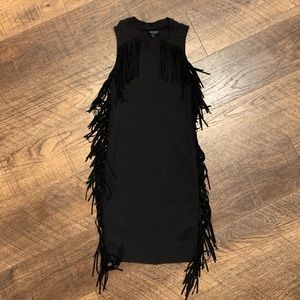 TopShop Black Fringe Dress
